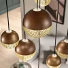 Iglù Lampadario rotondo a 7 luci in bronzo patinato