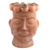 Il Goloso con Kaki in Terracotta Vaso Figurativo