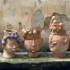 Il Grande Goloso con Melanzane Terracotta Figurative Vase