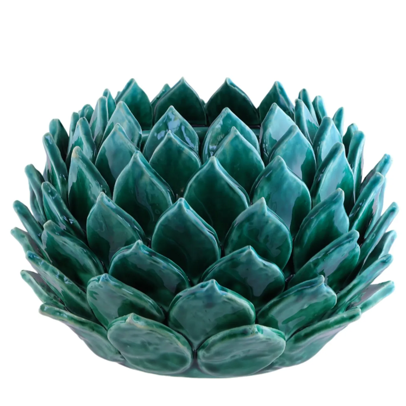 Il grande vaso in ceramica verde Cynaria