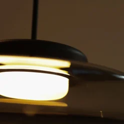 Illuminazione a sospensione in vetro grigio Lounge