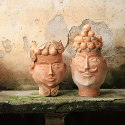 Il Moro Del Paese delle Arance Vaso Figurativo in Terracotta