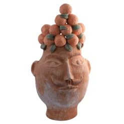 Il Moro Del Paese delle Arance Vaso Figurativo in Terracotta