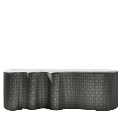 Infinity Credenza ondulata a 2 porte in Lacca 61 Stagno