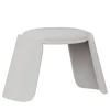 Inge white leather pouf