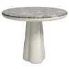 Isotopo S - Tavolo da pranzo rotondo in marmo grigio Billiemi