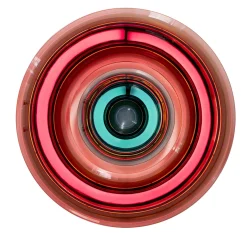 Joy Circle Lampada da parete in resina rosa e azzurra