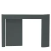 Kara Glossy Blue Cenere Wood And Extra Clear Mirror Top Console