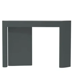 Kara Glossy Blue Cenere Wood And Extra Clear Mirror Top Console