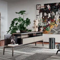 Kukei Sideboard in Legno di Frassino Asimmetrico