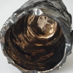 Kurinuki Vaso in Ceramica Bronzo #2