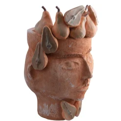 La Dama Di Corte Delle Pere Vaso figurativo in terracotta