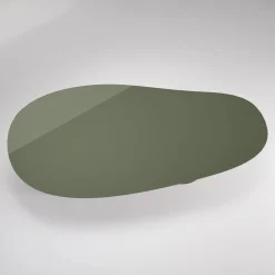 Laghi Ii Glossy Velvet Green Wood Dining Table