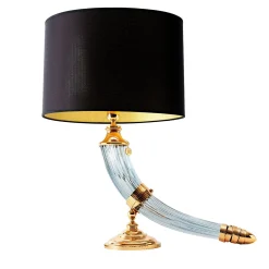 Lampada Abate Boccadoro in cristallo perlato e finitura in oro rosa