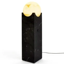 Lampada a eclissi in marmo nero Marquina Grande