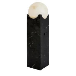 Lampada a eclissi in marmo nero Marquina Grande