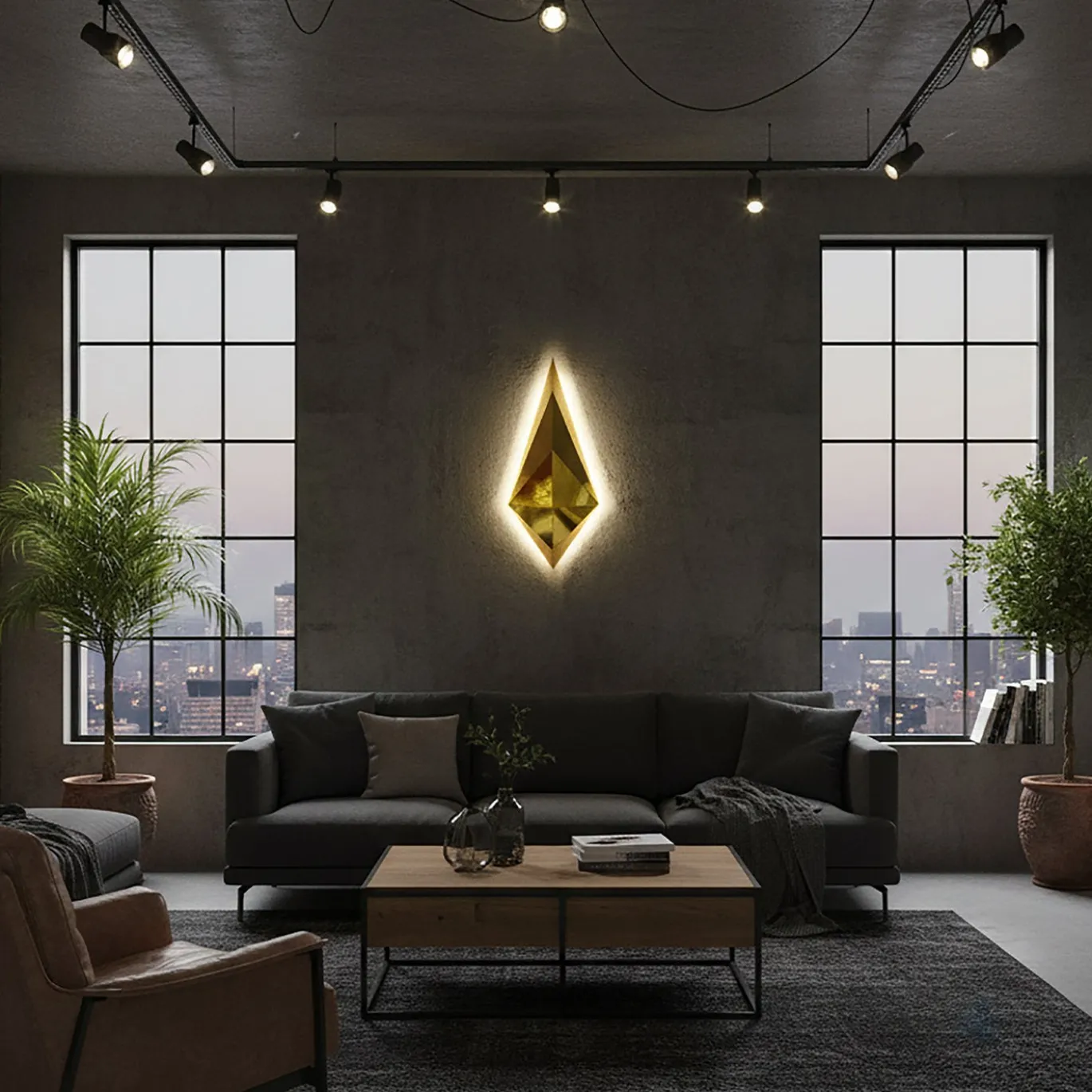 Lampada a lumaca a geometria sacra