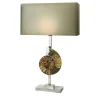 Lampada Ammonite in ottone nichelato