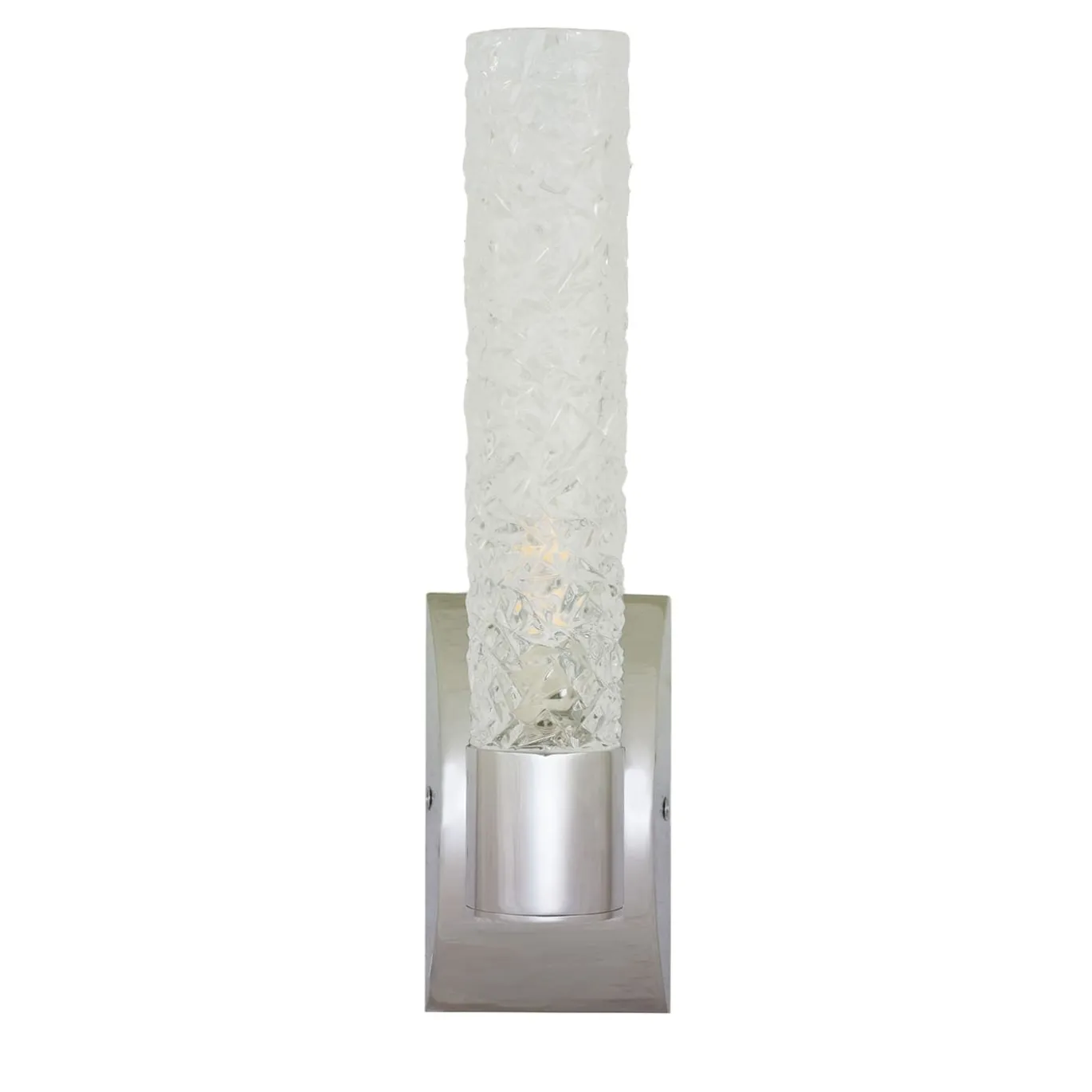 Lampada a parete in nichel spazzolato e cristallo a 1 luce grance Crystal Tube