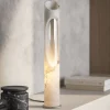 Lampada Armonia S in marmo bianco Arabescato di Jacopo Simonetti