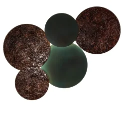 Lampada a Soffitto Modulare Lightwall in Rame e Metallo Verde