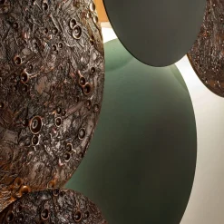 Lampada a Soffitto Modulare Lightwall in Rame e Metallo Verde