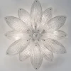 Lampada a soffitto Paradise cromo con vetro foglia argento