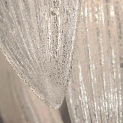 Lampada a soffitto Paradise cromo con vetro foglia argento