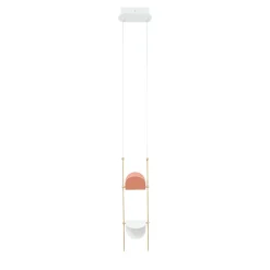 Lampada a Sospensione Ali di Luce Bianca e Terracotta