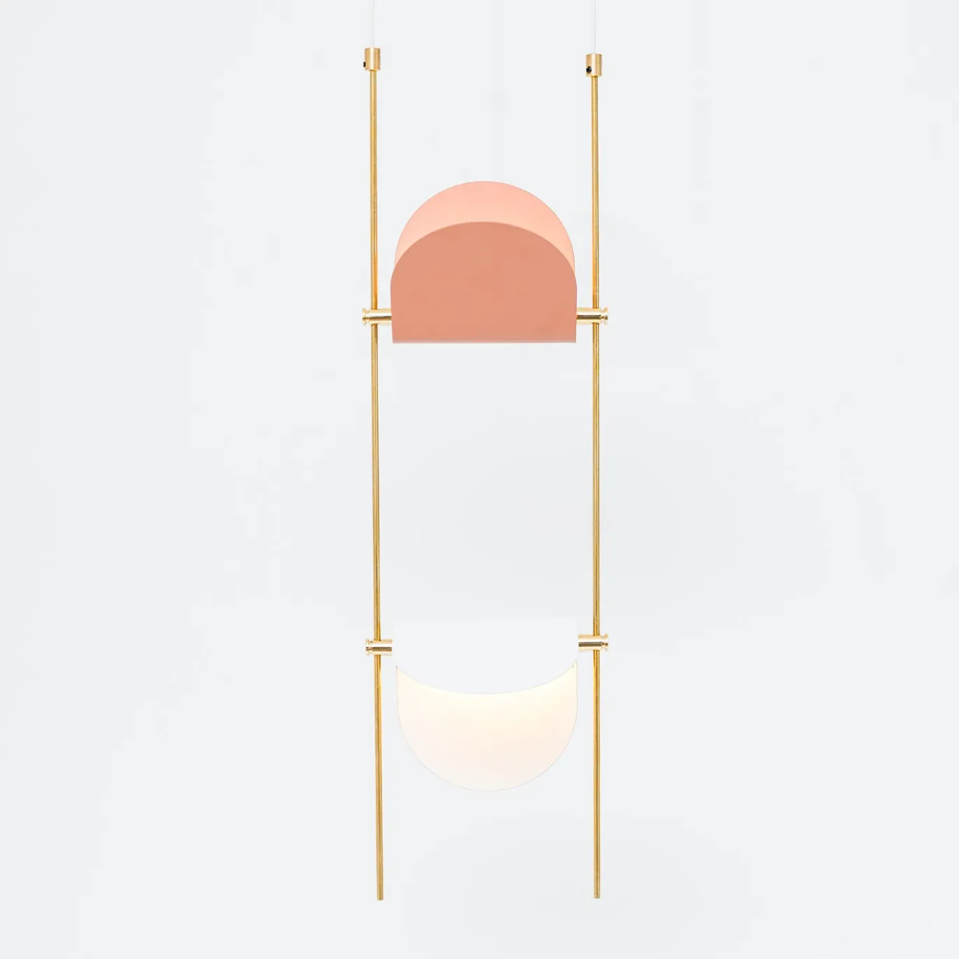 Lampada a Sospensione Ali di Luce Bianca e Terracotta