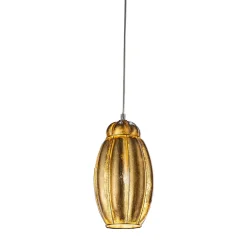 Lampada a sospensione allungata Foglia Oro