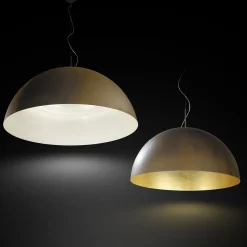 Lampada a sospensione Amalfi Ruggine e Bianco Satinato