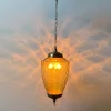 Lampada a Sospensione Amber Lantern in Vetro di Murano