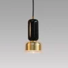 Lampada a sospensione Andromeda in marmo nero Marquinha e ottone satinato