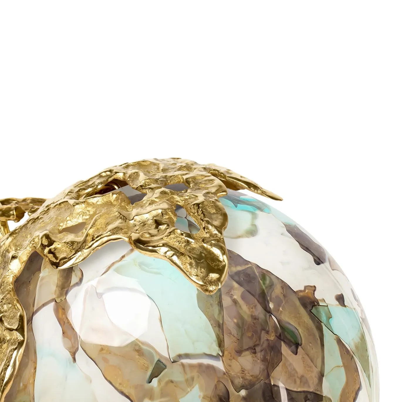 Lampada a sospensione Aquamarine Broken Charm in vetro di Murano