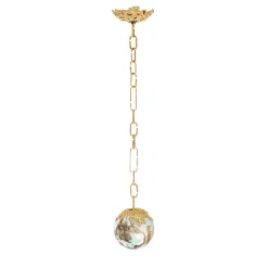 Lampada a sospensione Aquamarine Broken Charm in vetro di Murano