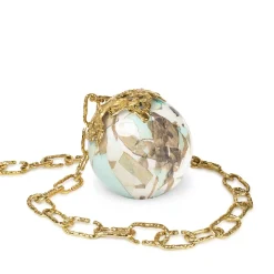 Lampada a sospensione Aquamarine Broken Charm in vetro di Murano