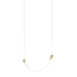 Lampada a sospensione Arco in vetro curvato