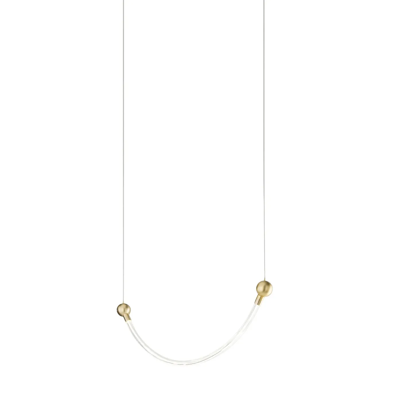 Lampada a sospensione Arco in vetro curvato