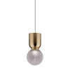 Lampada a sospensione Atlas S1 in vetro borosilicato dorato
