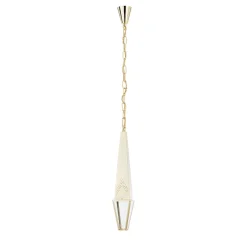 Lampada a sospensione a una luce con struttura in ottone #2