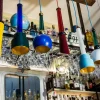 Lampada a sospensione B'Anthology N. 5 Turchese e foglia d'oro