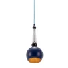 Lampada a sospensione B'Anthology con foglie blu e oro