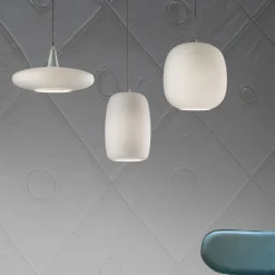 Lampada a sospensione bianca piccola Forme #1