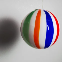 Lampada a sospensione Candy Arlecchino in vetro di Murano Canne