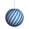 Lampada a sospensione Candy in vetro di Murano Rigadin Ritorto blu