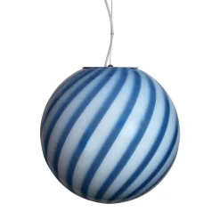 Lampada a sospensione Candy in vetro di Murano Rigadin Ritorto blu