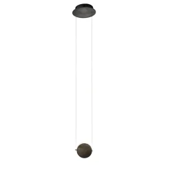 Lampada a sospensione Clis in metallo bronzo