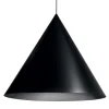 Lampada a sospensione Cono Black Di Carlo Guglielmi