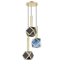 Lampada a sospensione con occhiali colorati